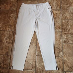 Athleta lt grey pants polyester spandex blend womens 14